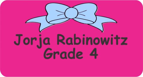Bow blue on pink