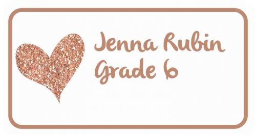 Rose gold heart