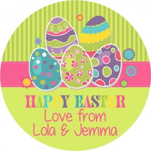 Easter eggs on lime