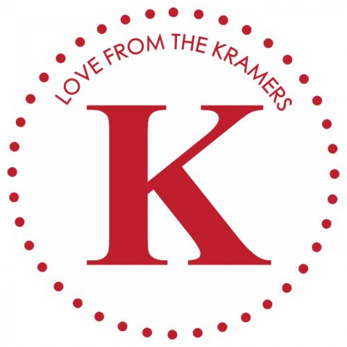 Monogram dots red