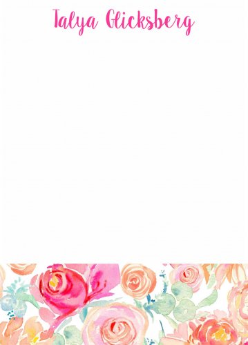 Watercolour flowers bottom