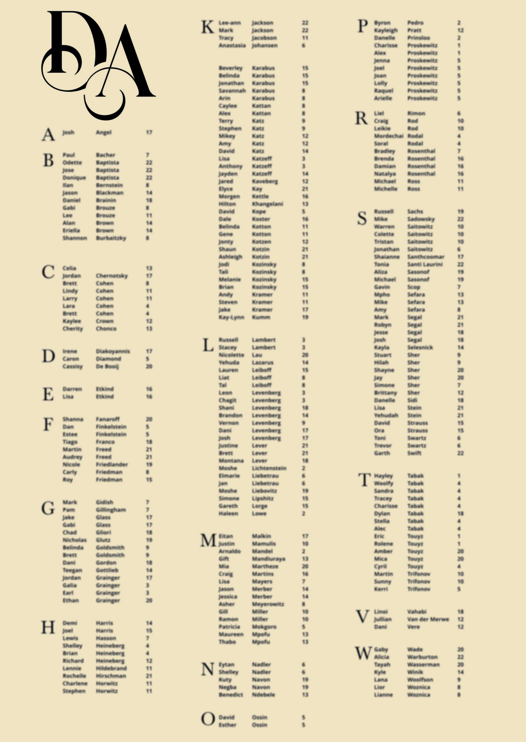 Beautiful font on Beige