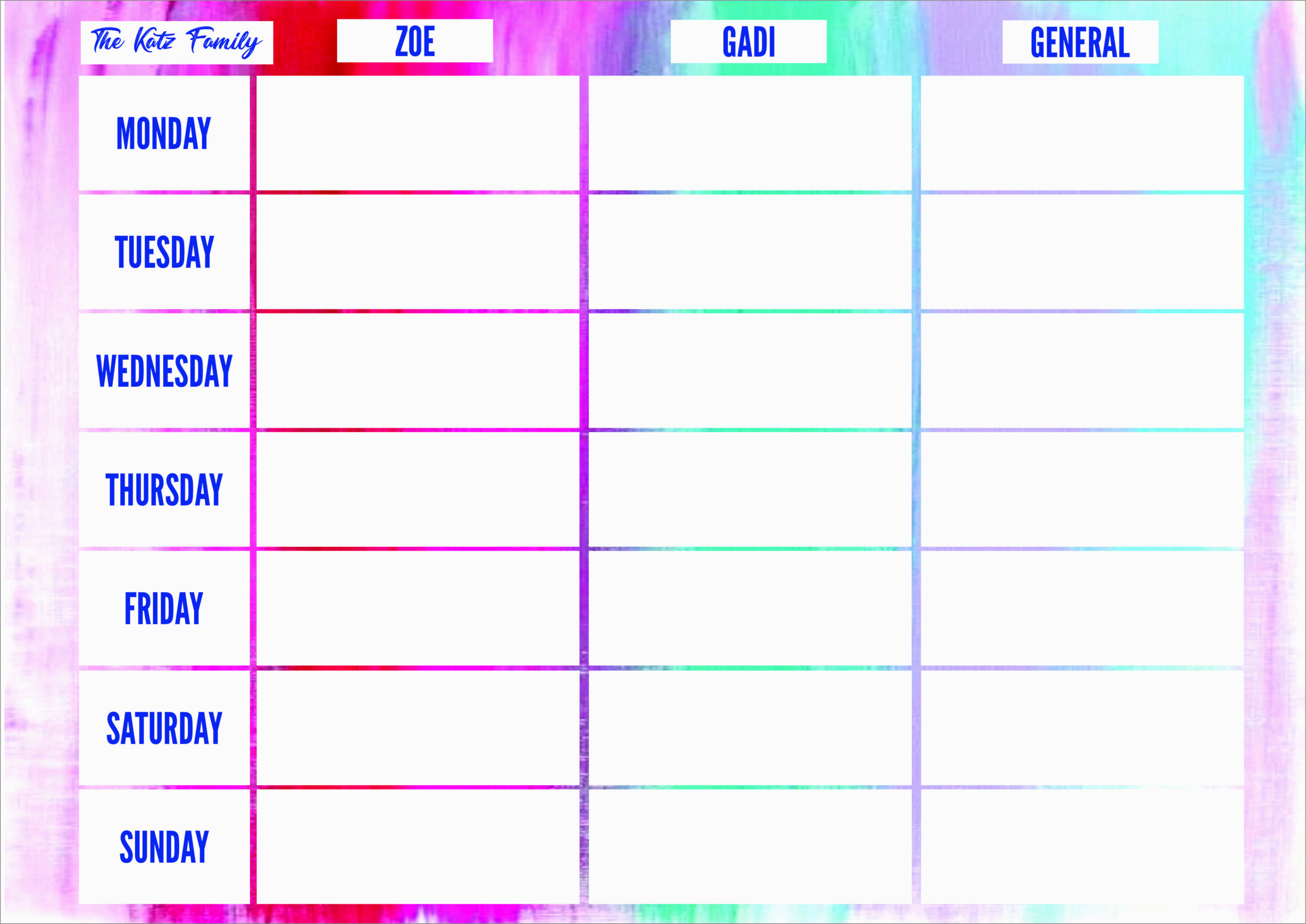 Blue pink hue