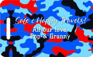 Blue red camouflage