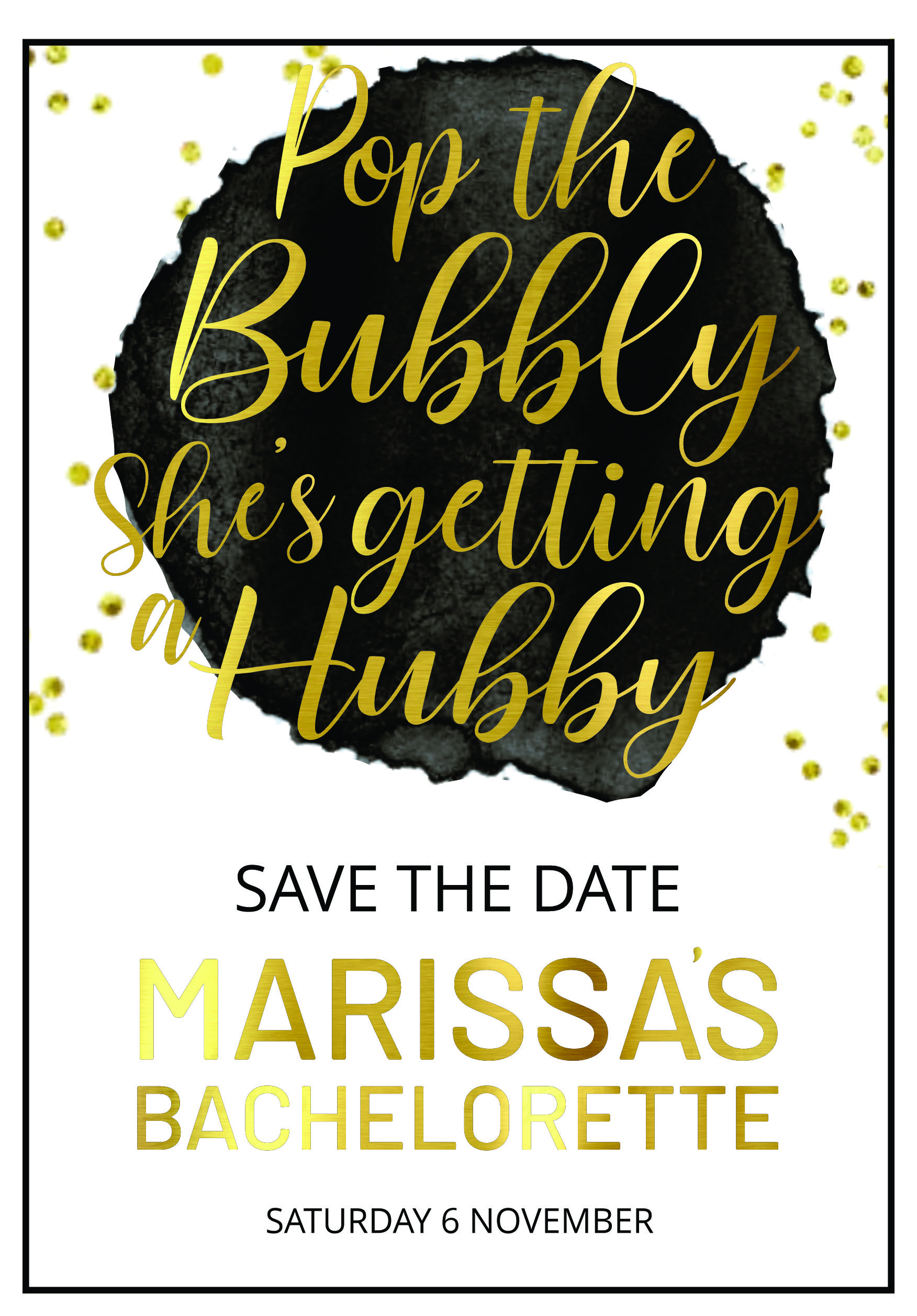 Bubbly bachelorette