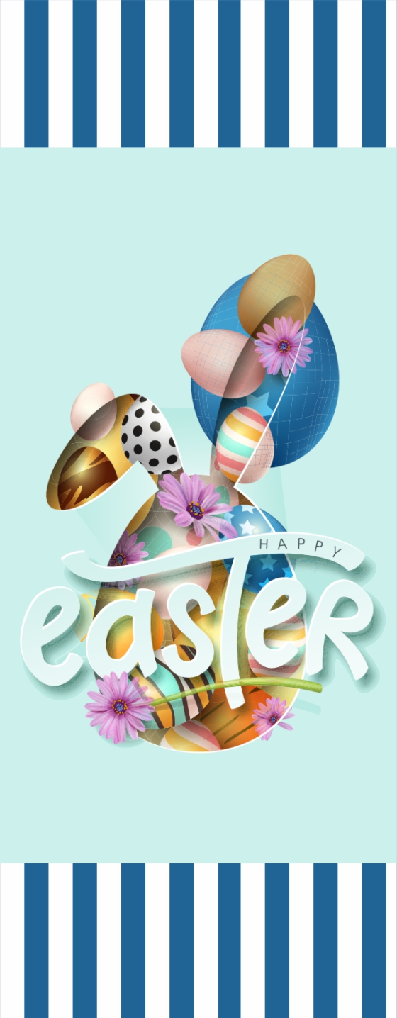 Easter bunny blue