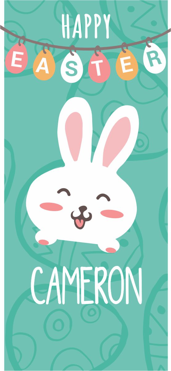 Easter bunny aqua