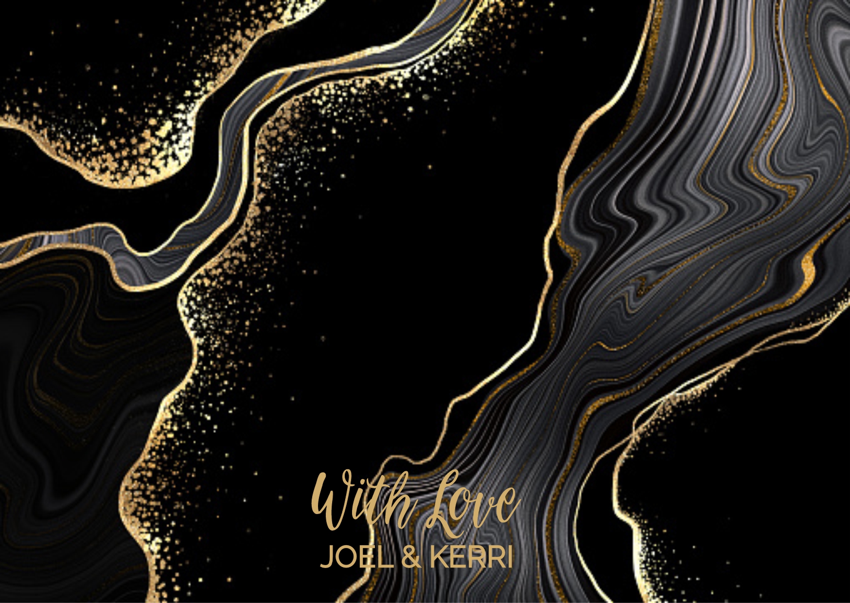 Black gold marble