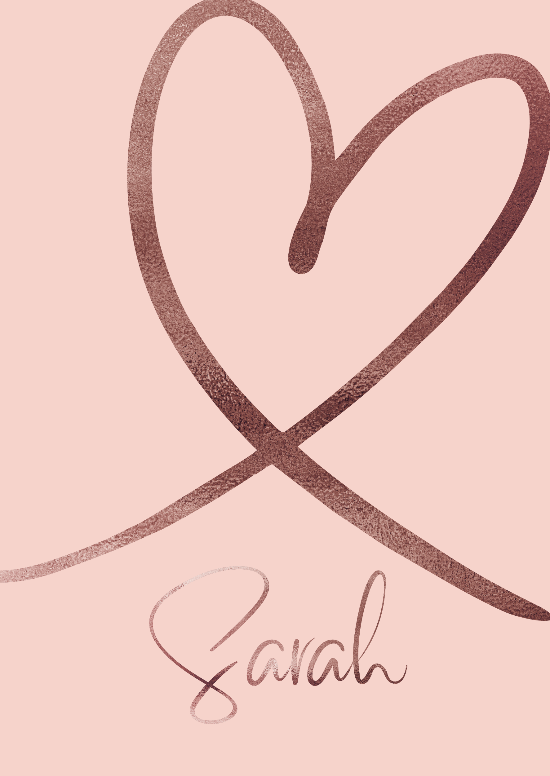 Rose gold heart