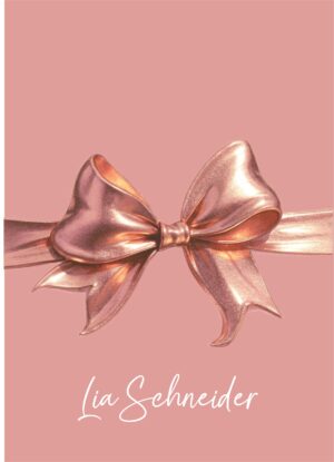 Rose gold bow