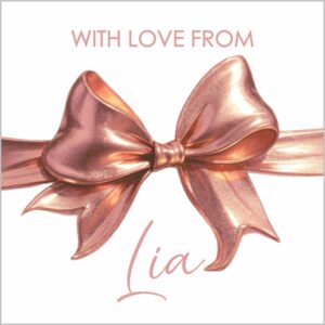 Rose gold bow