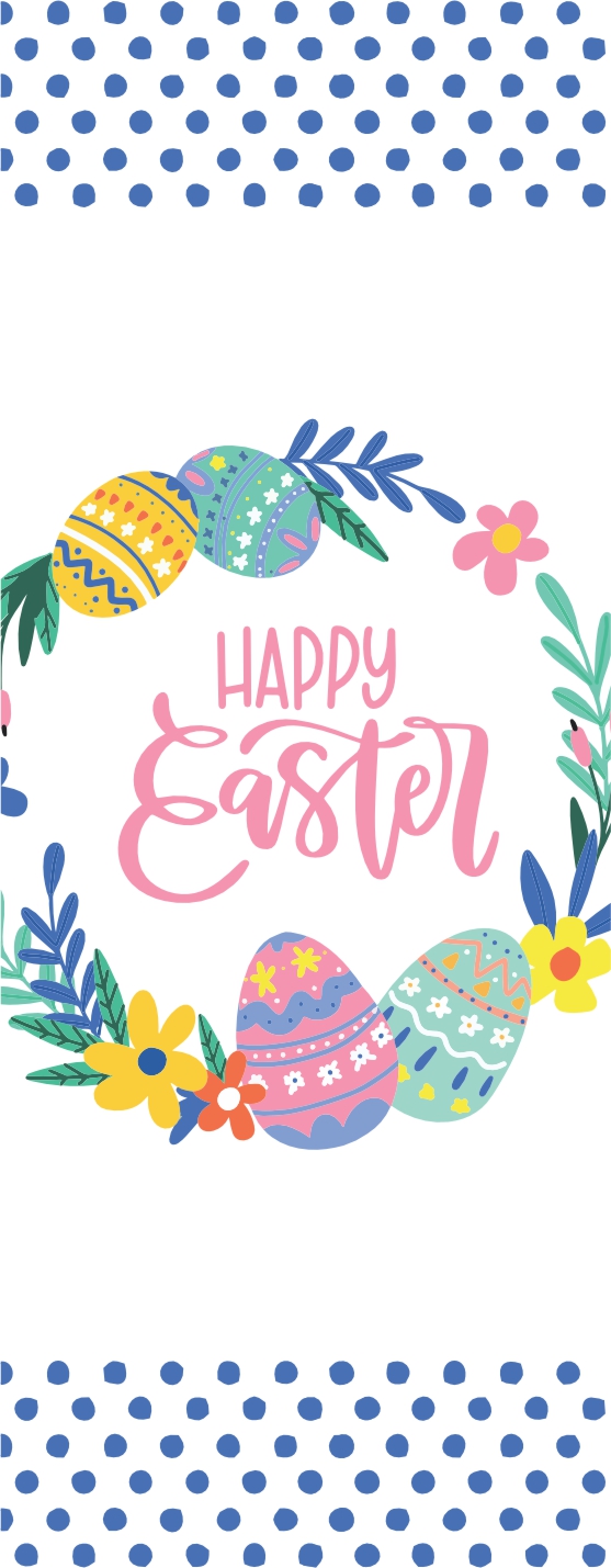 Easter blue dots