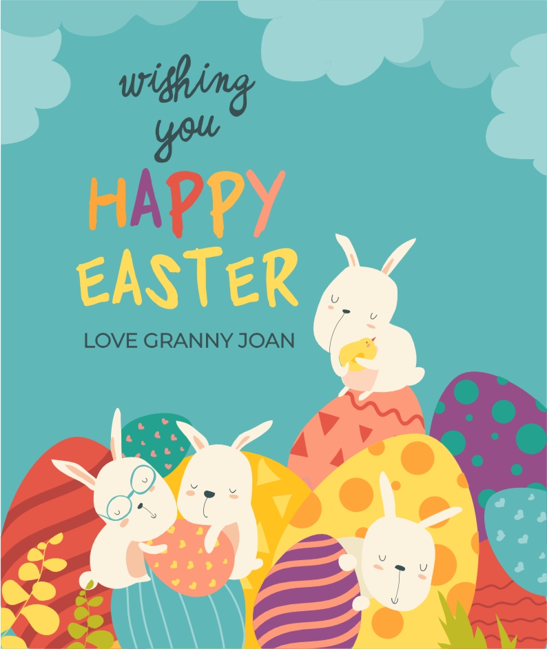 Easter bunny family