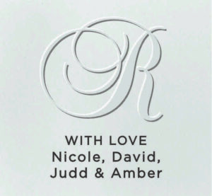 Embossed Intial