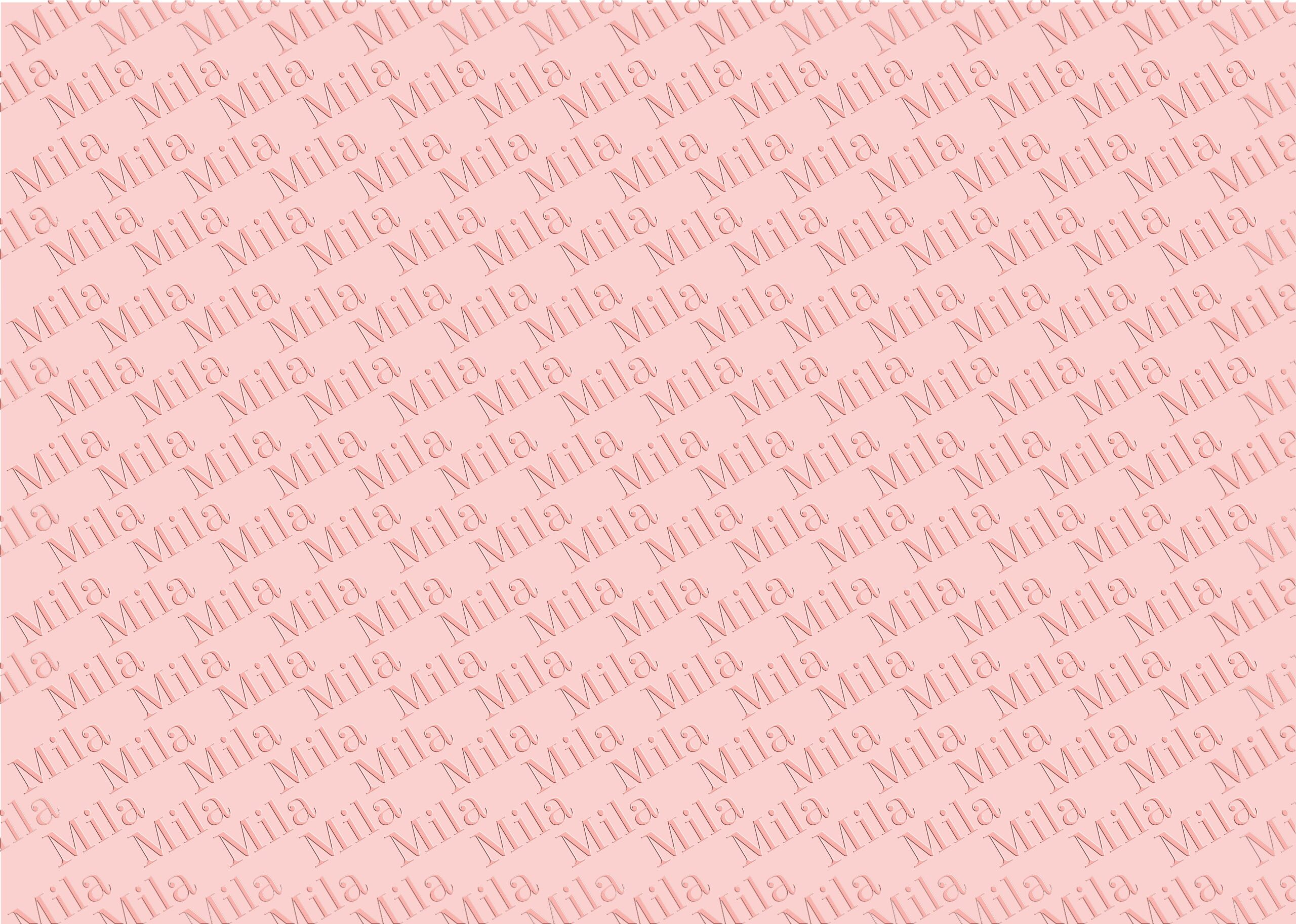 Embossed name peach