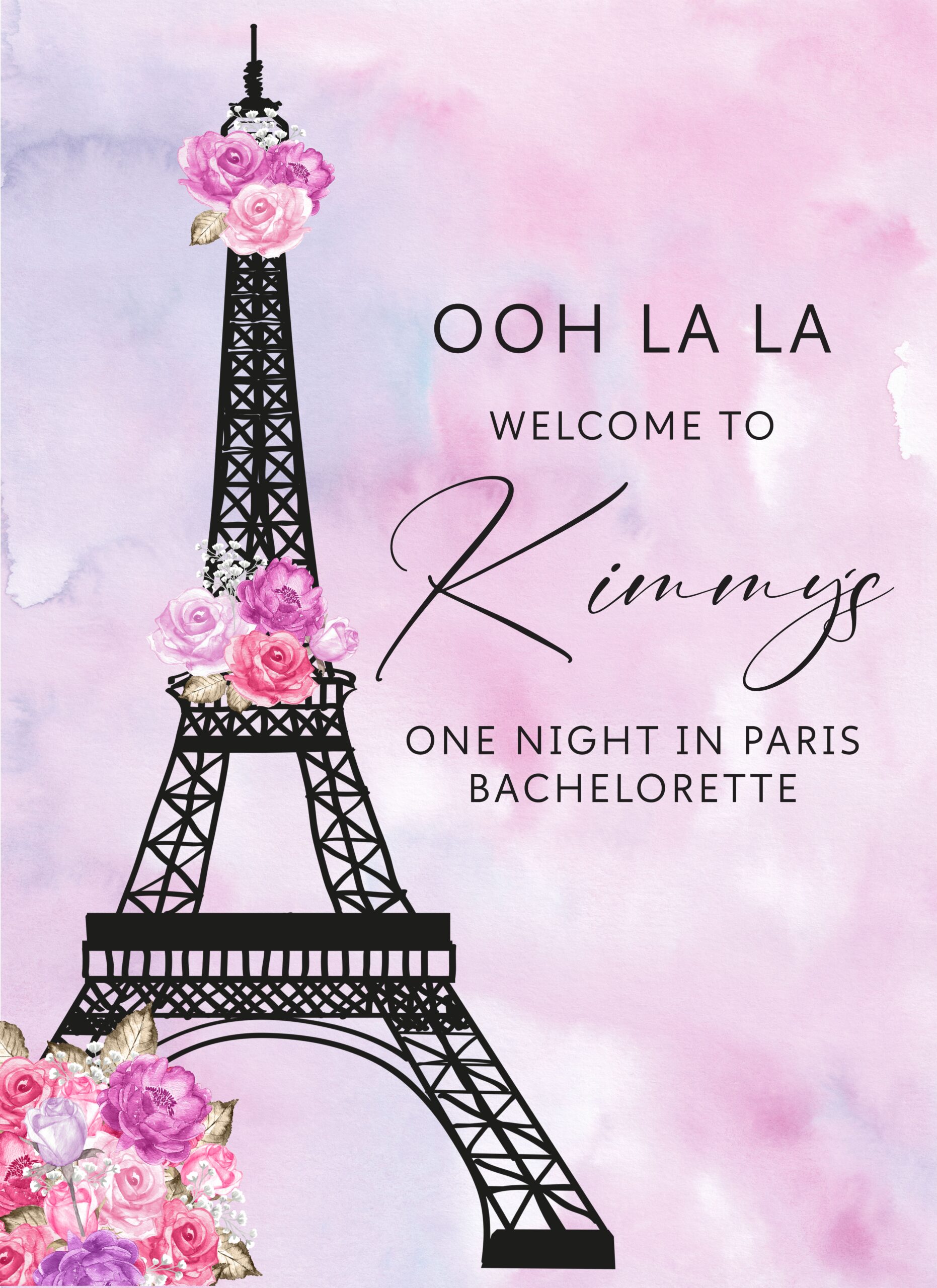 Floral eiffel tower