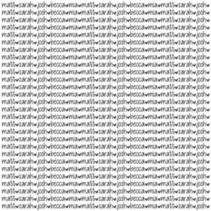 Black & white funky font