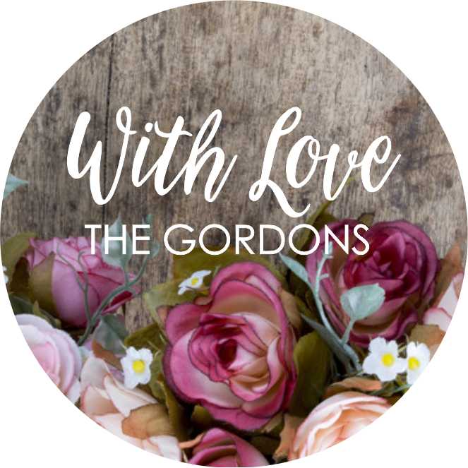 Roses on wood round