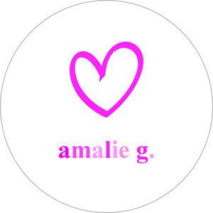 Heart pink round.