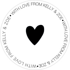 Hearts text round frame
