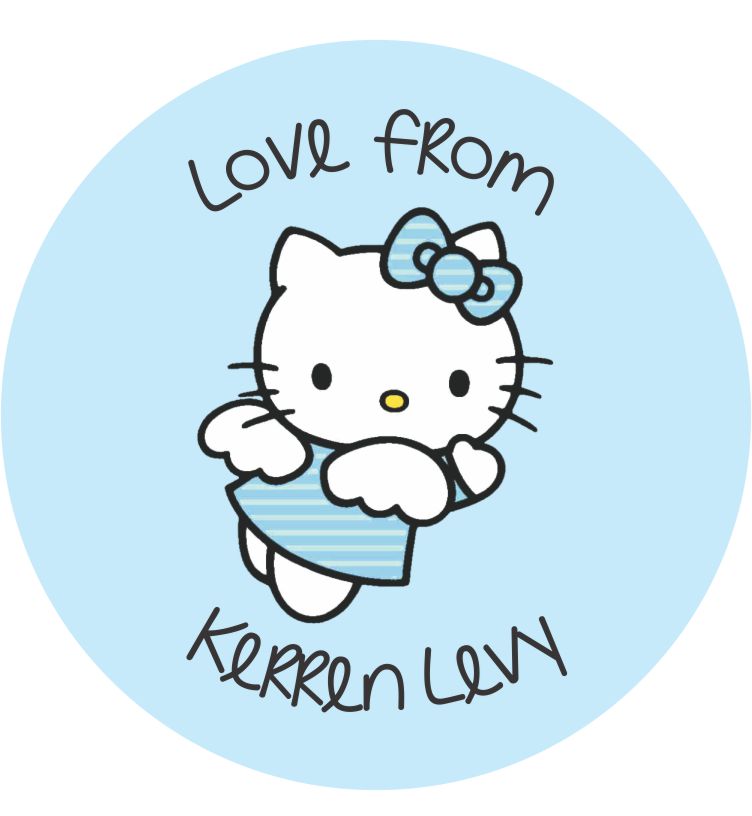 Kitty round blue