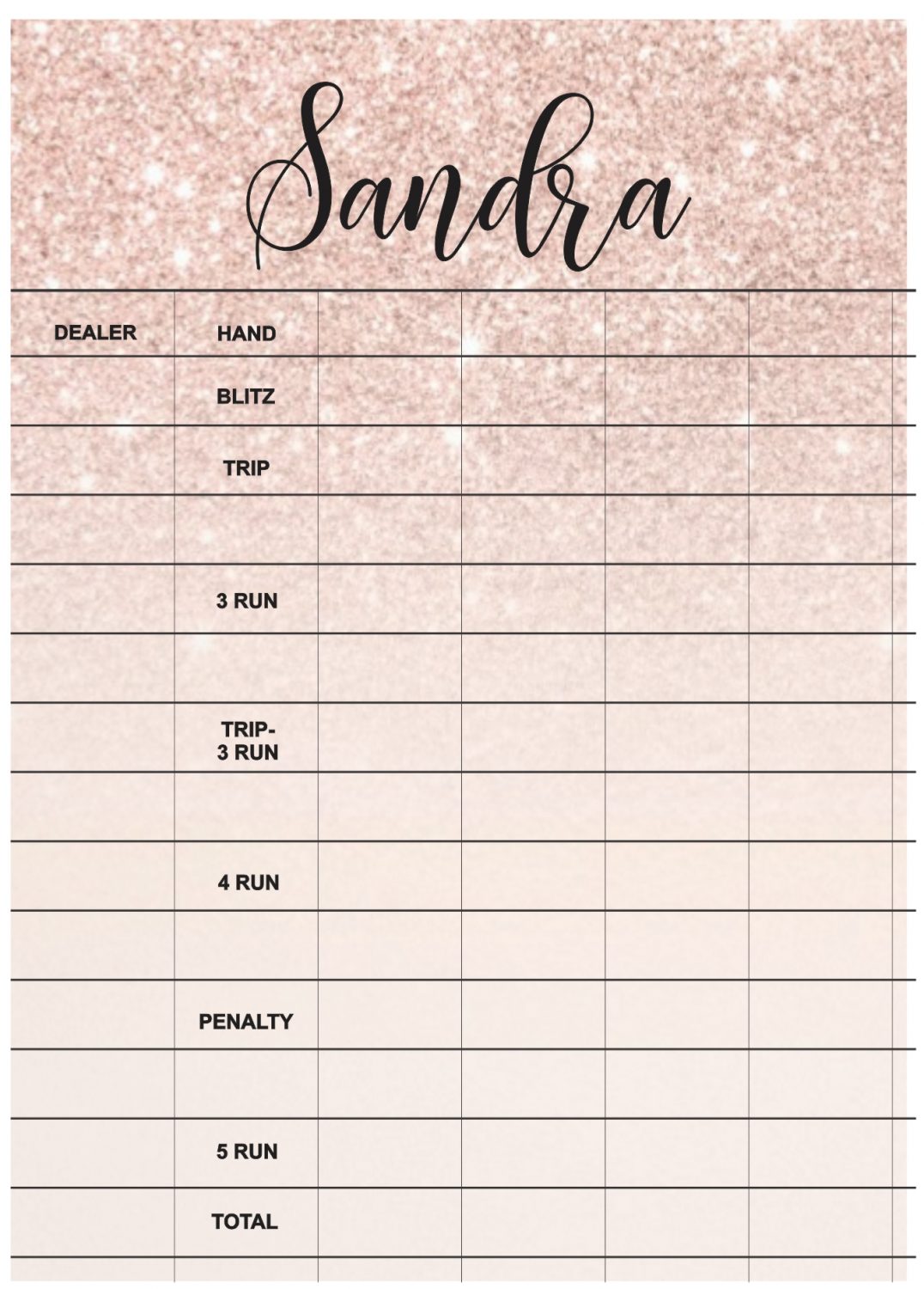 Rose gold glitter