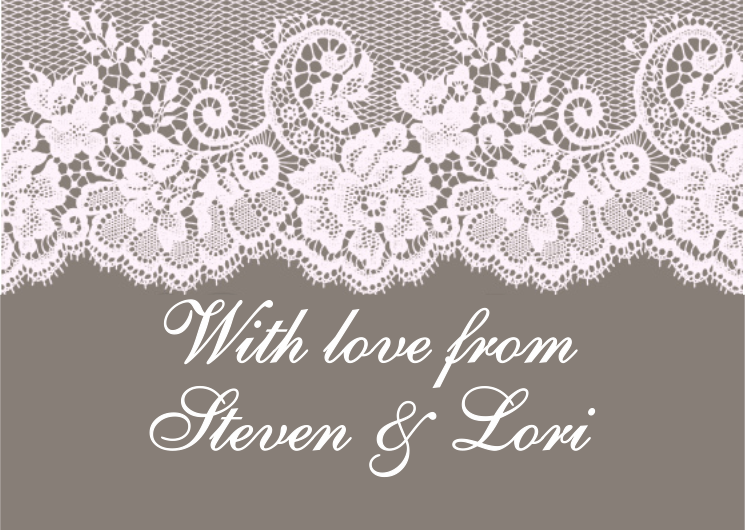 Lace white on grey