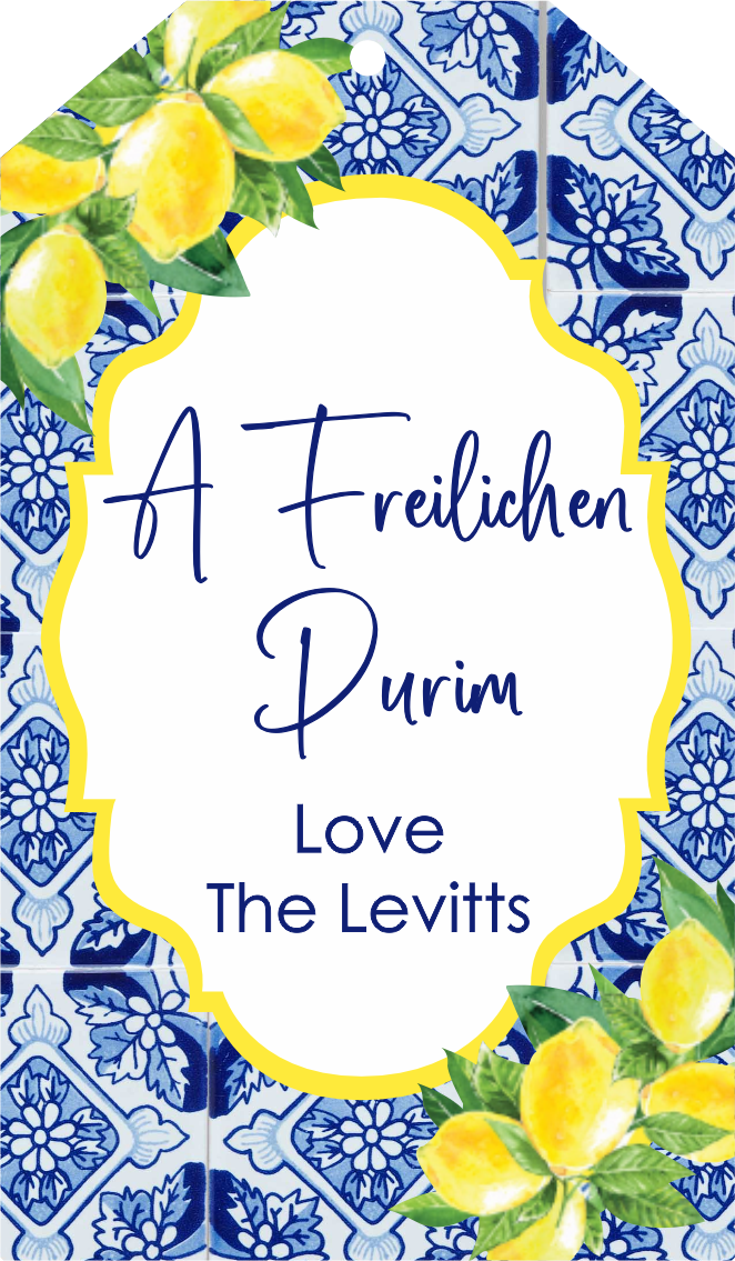 Purim blue lemon theme