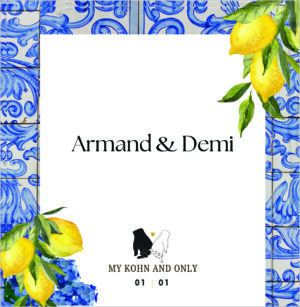 Lemons on blue