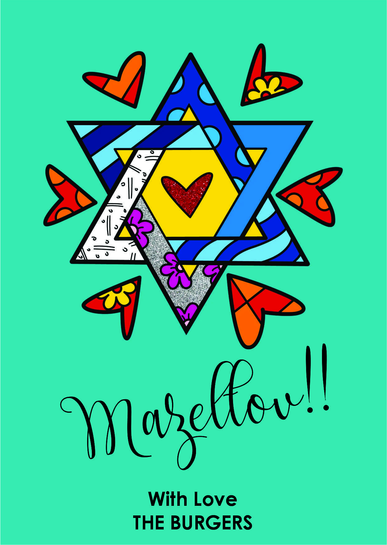 Maveltov Star on turquoise