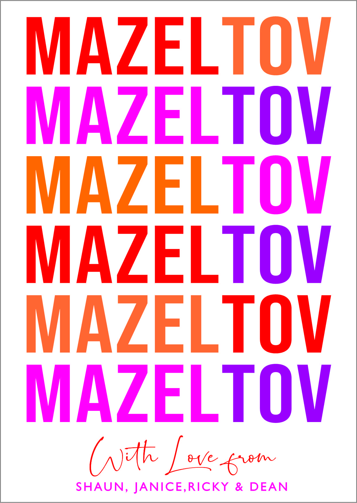 Mazeltov mazeltov