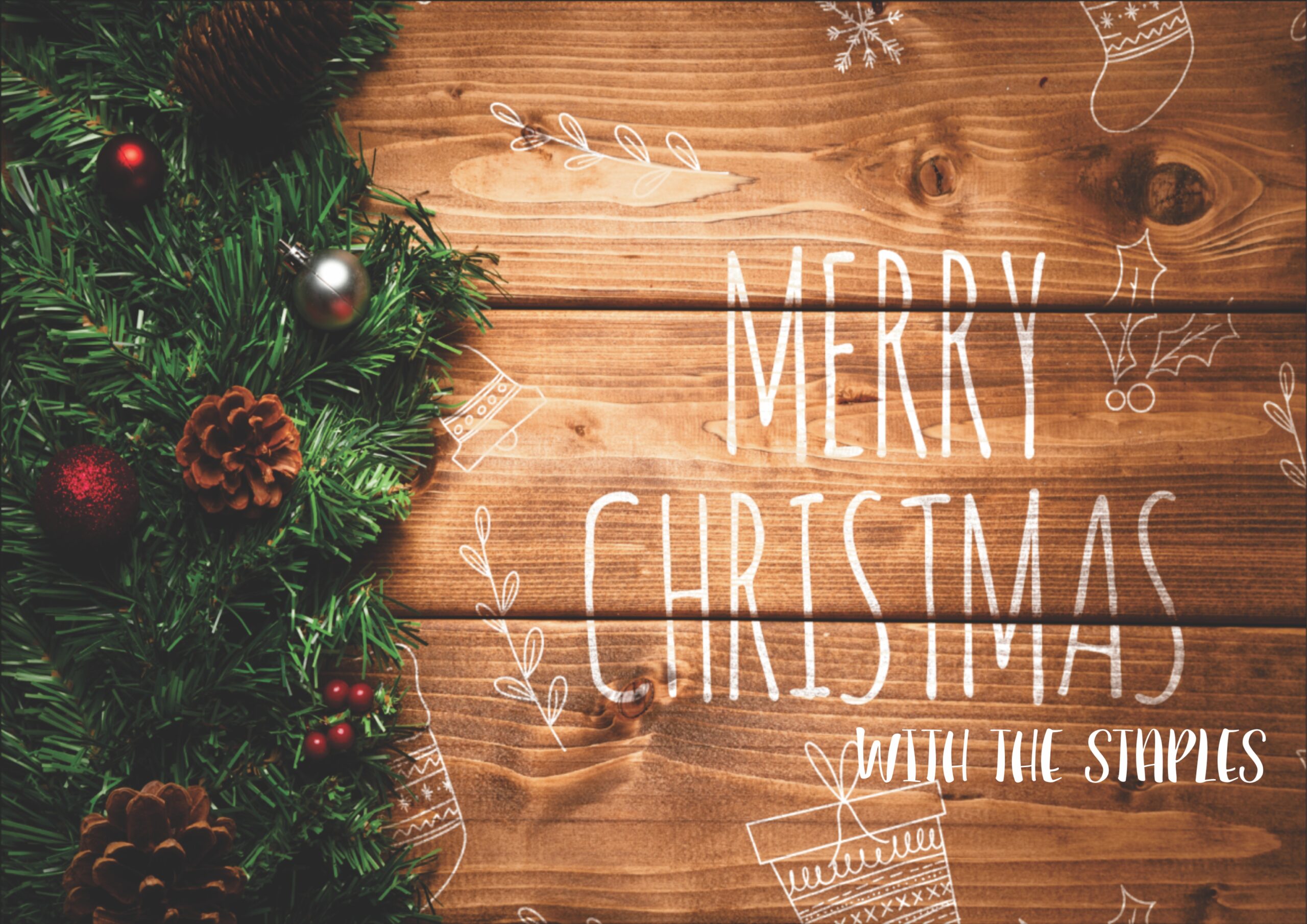 Christmas Merry on wood
