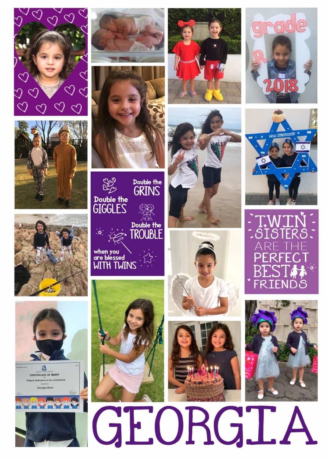 Photo Collage Purple