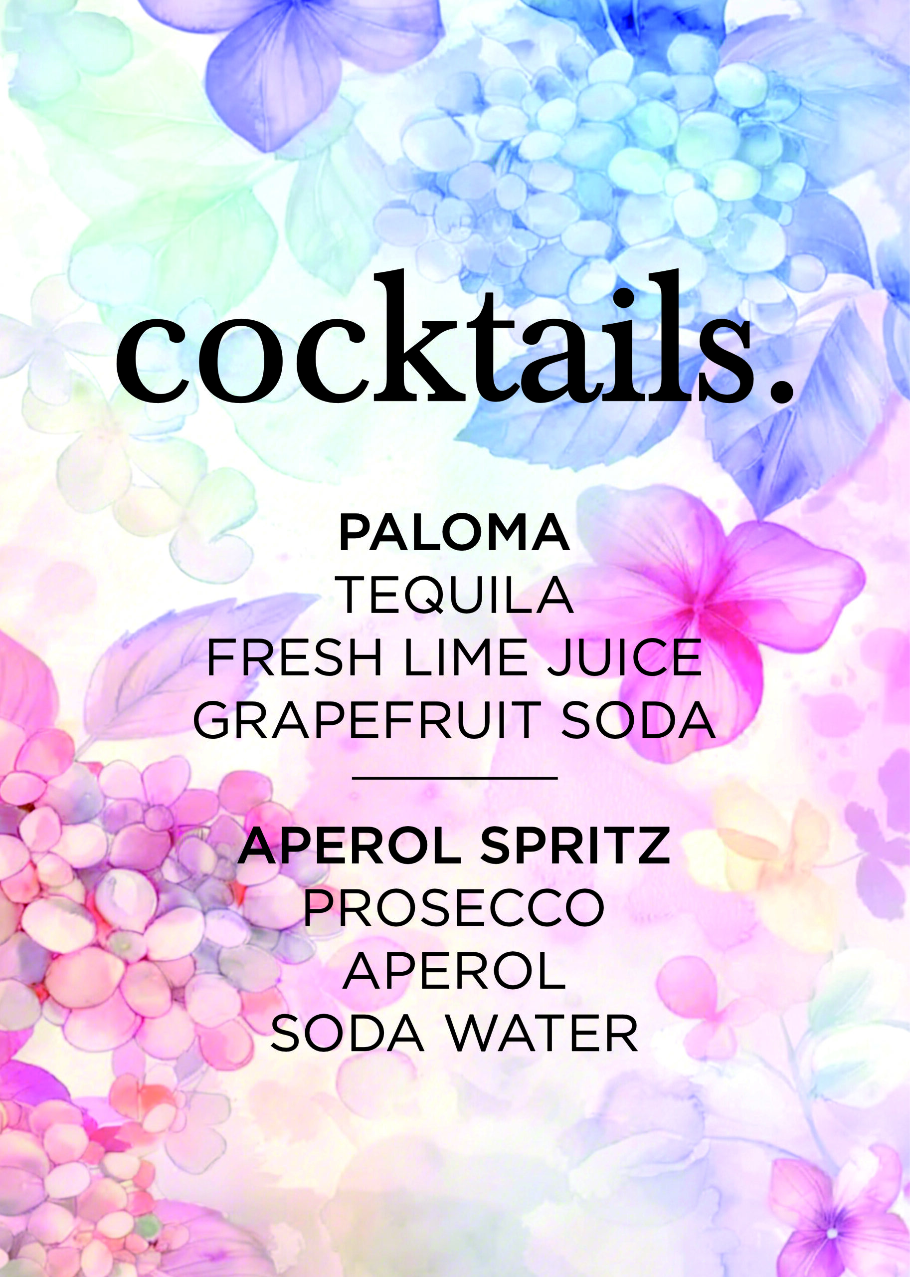 Ombre cocktail poster