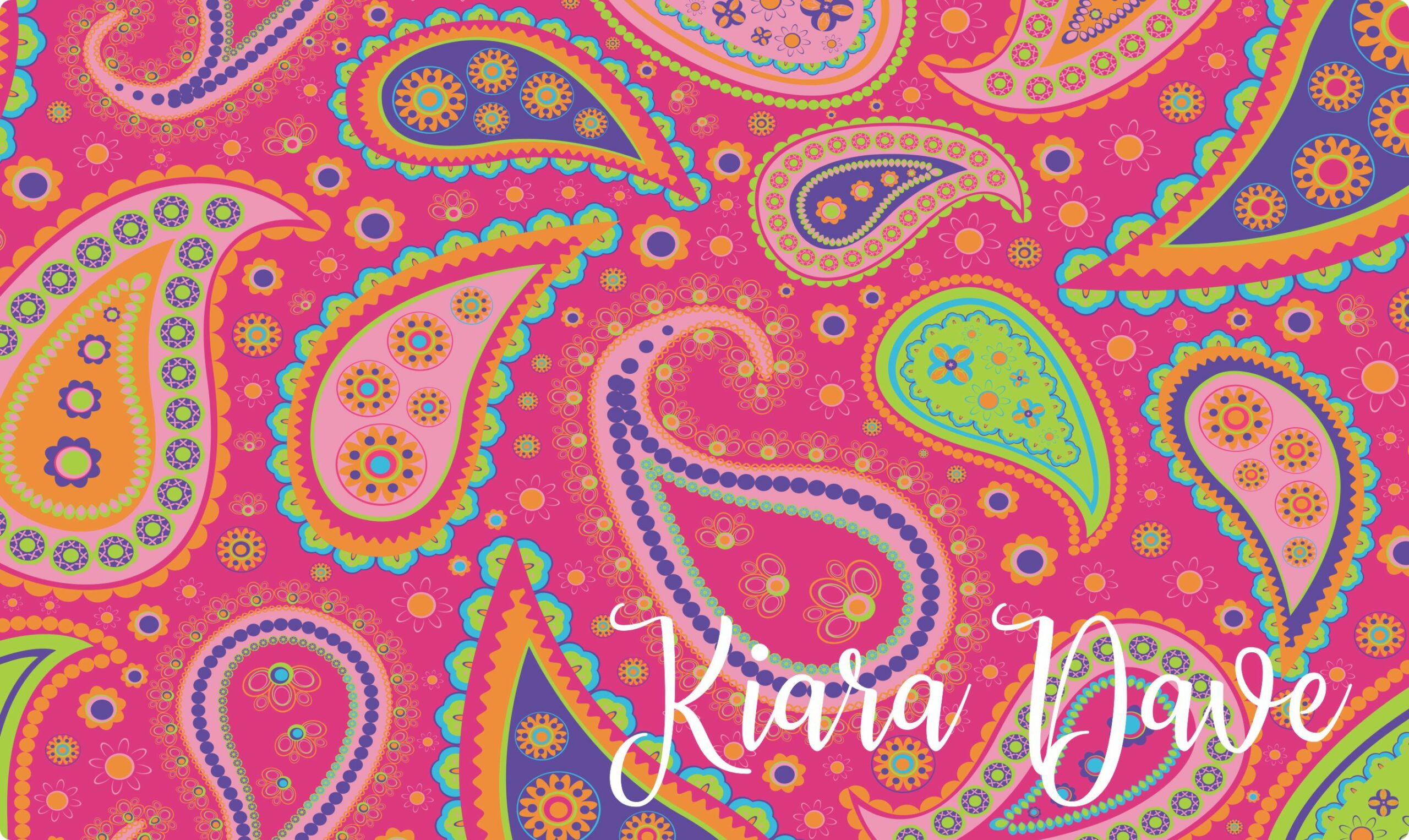 Pink paisley