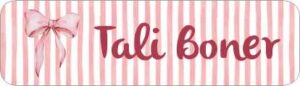 Pink Bow on Stripes