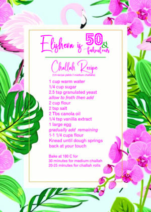 Pink flamingo challah
