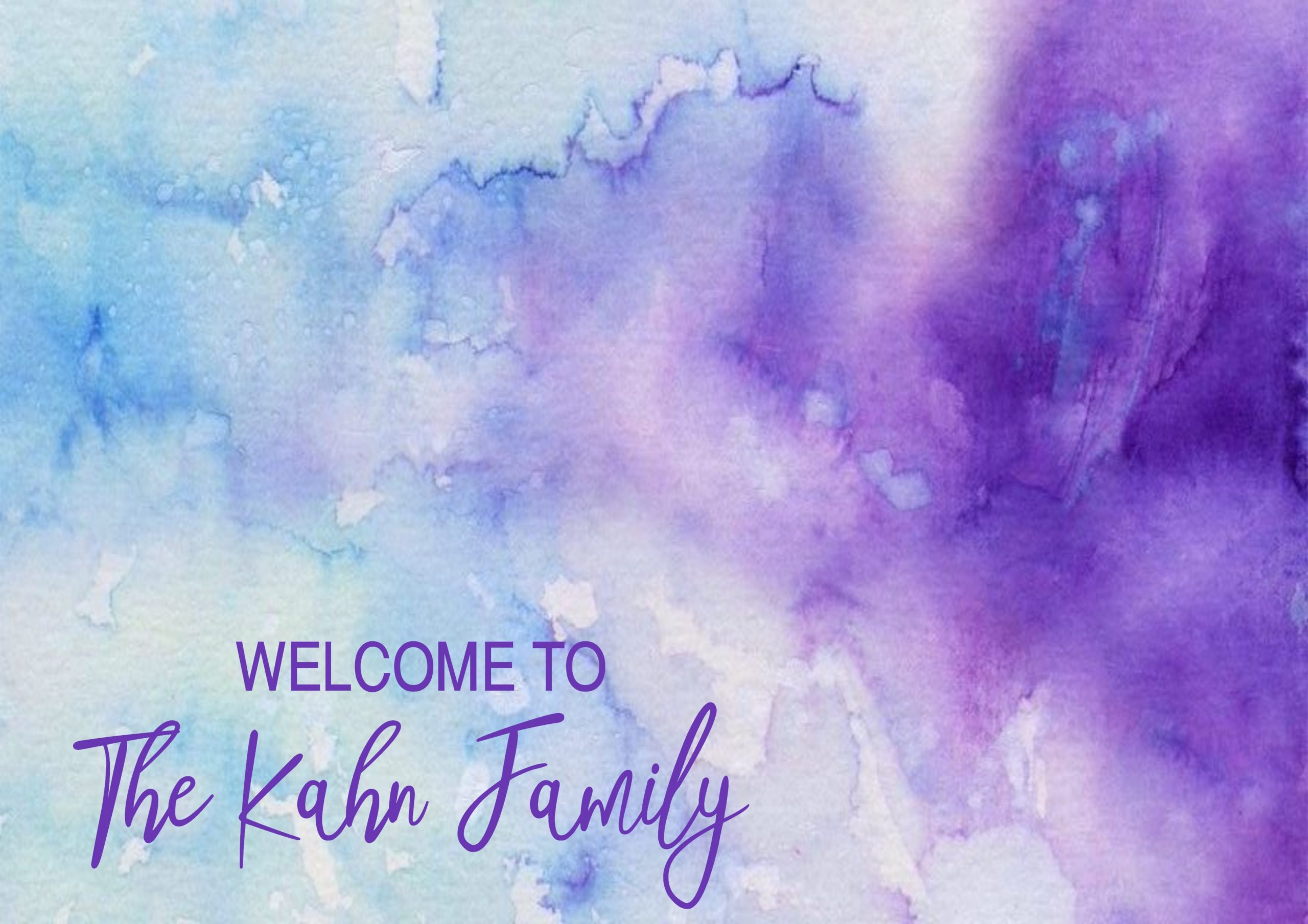 Watercolour purple