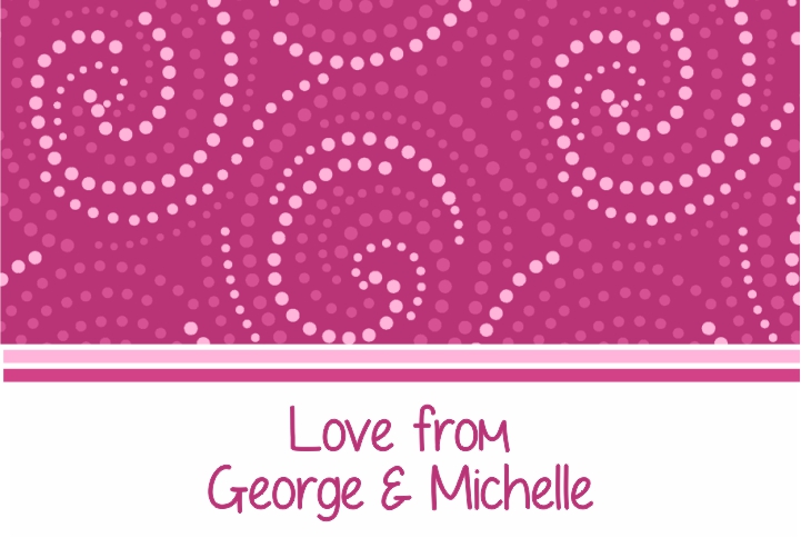 Pink dotty twirls