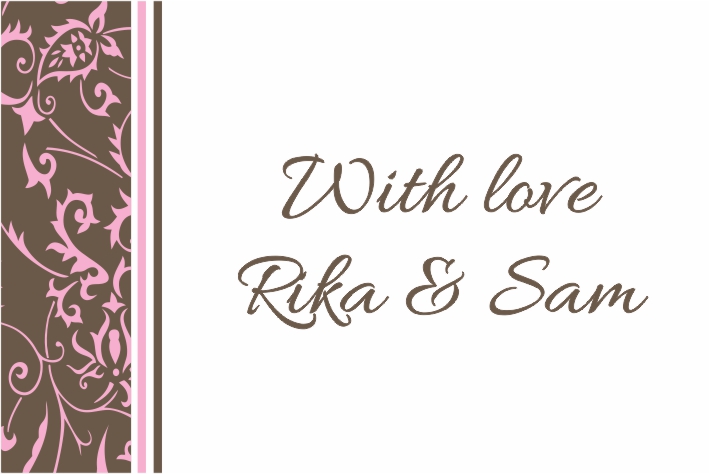 Pink & brown floral