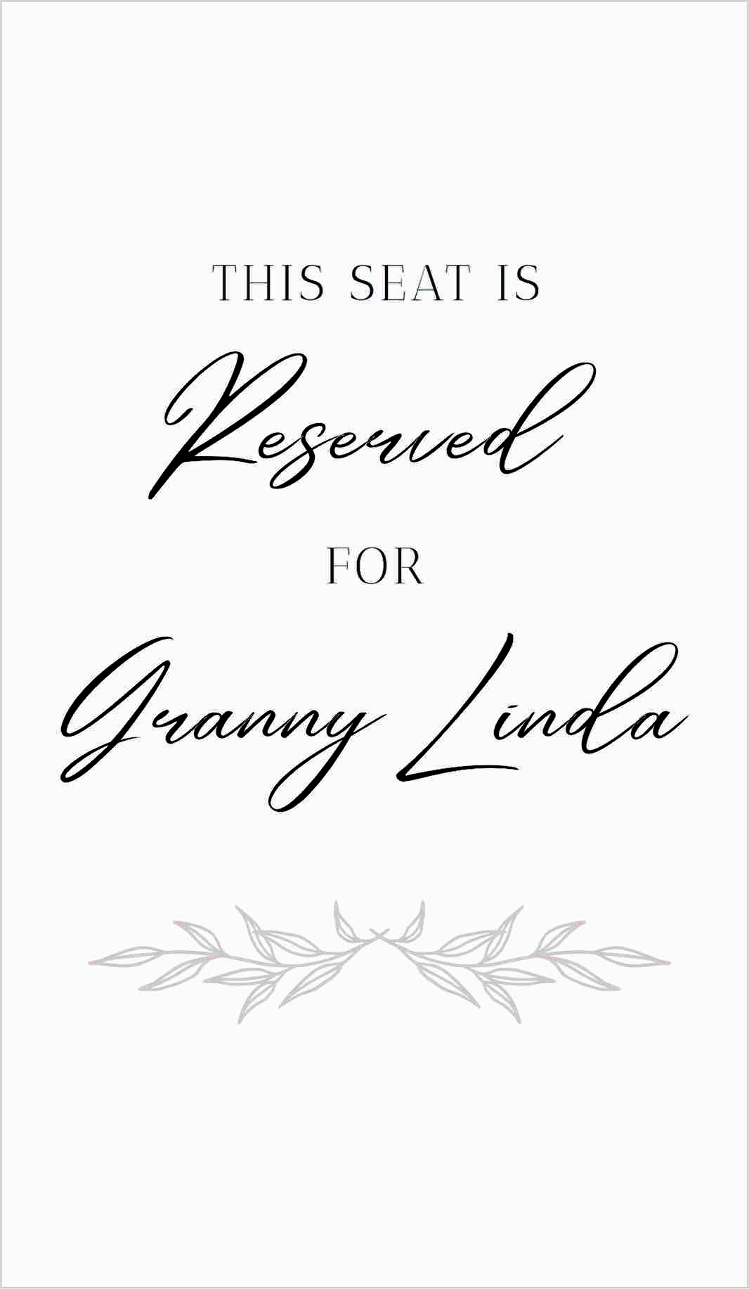 Reservations handwriten