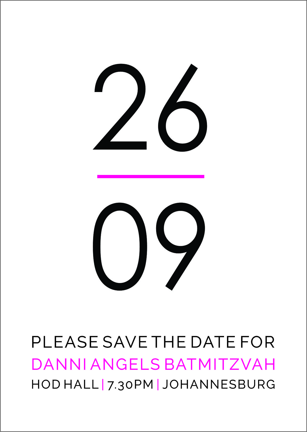Save the Date Numbers