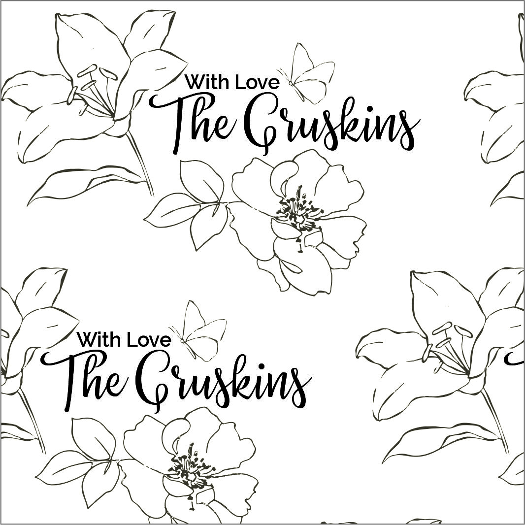Grey Sketched Flowers - Image 2