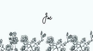 Sketched flowers on light blue