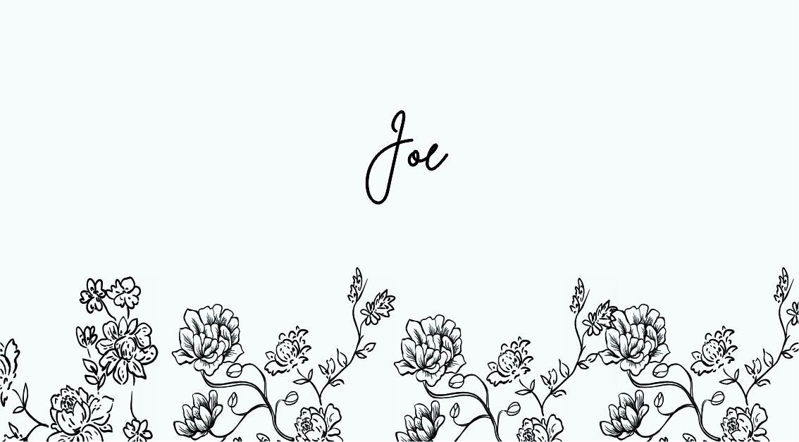 Sketched flowers on light blue