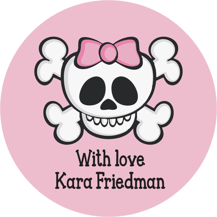 Skull pink bow