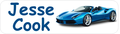 Blue car on white