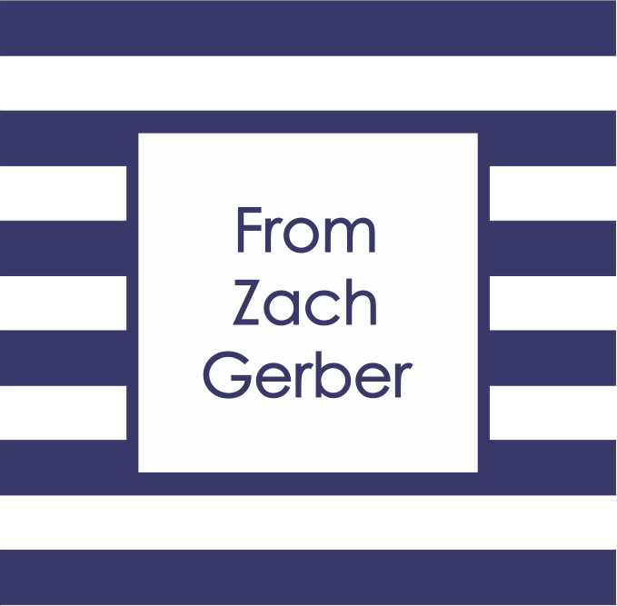 Chunky navy stripes