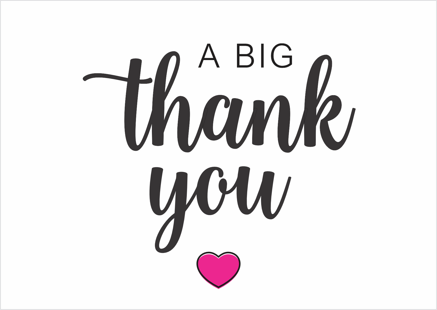 A big thank you