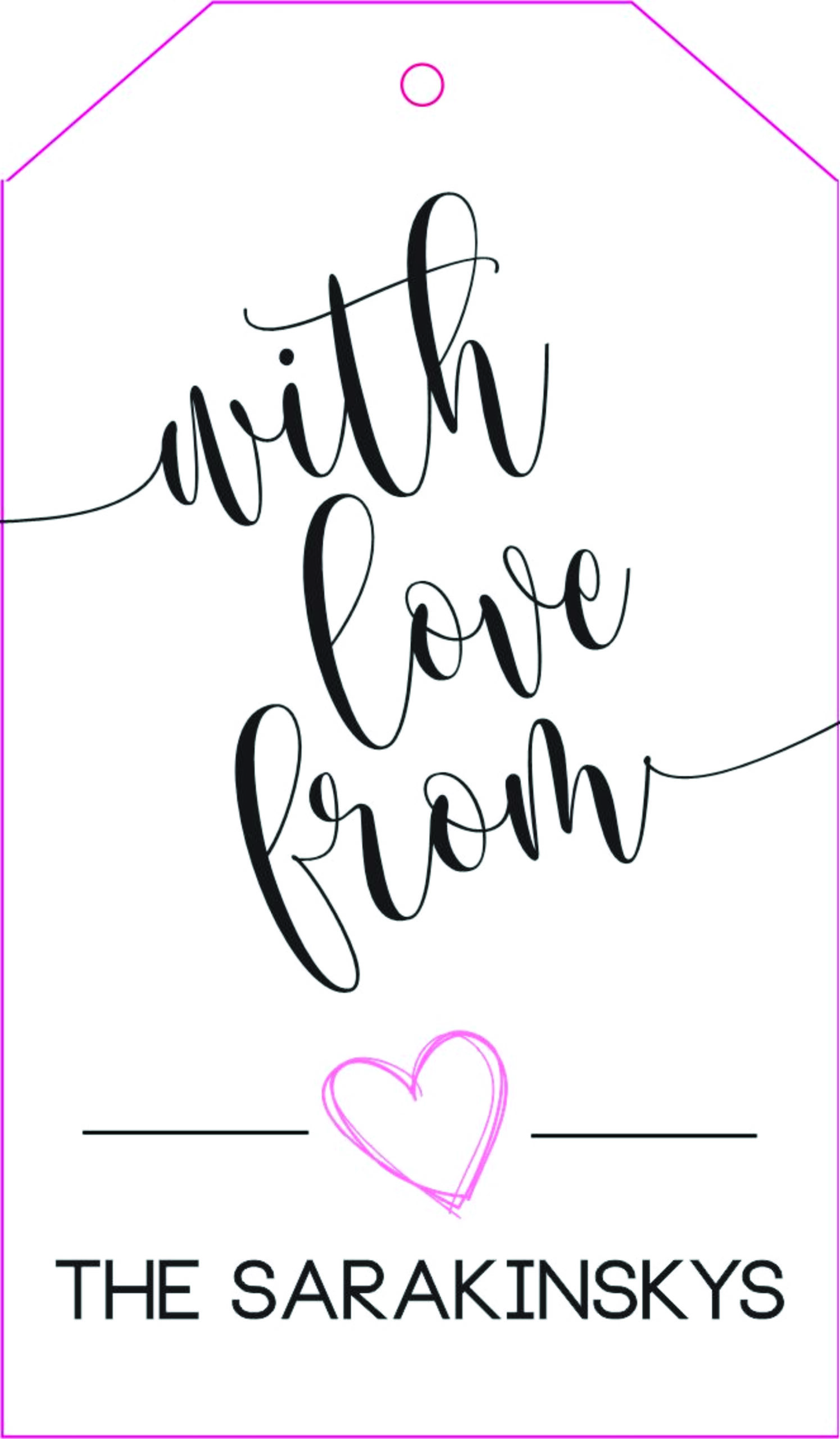 With love pink